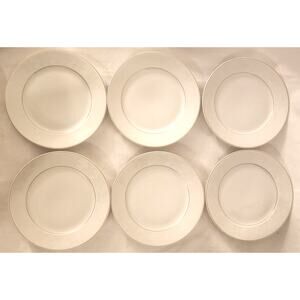 Rosenthal Aida White Velvet Bread Plates Set of 6 – Gold Trim – Excellent
